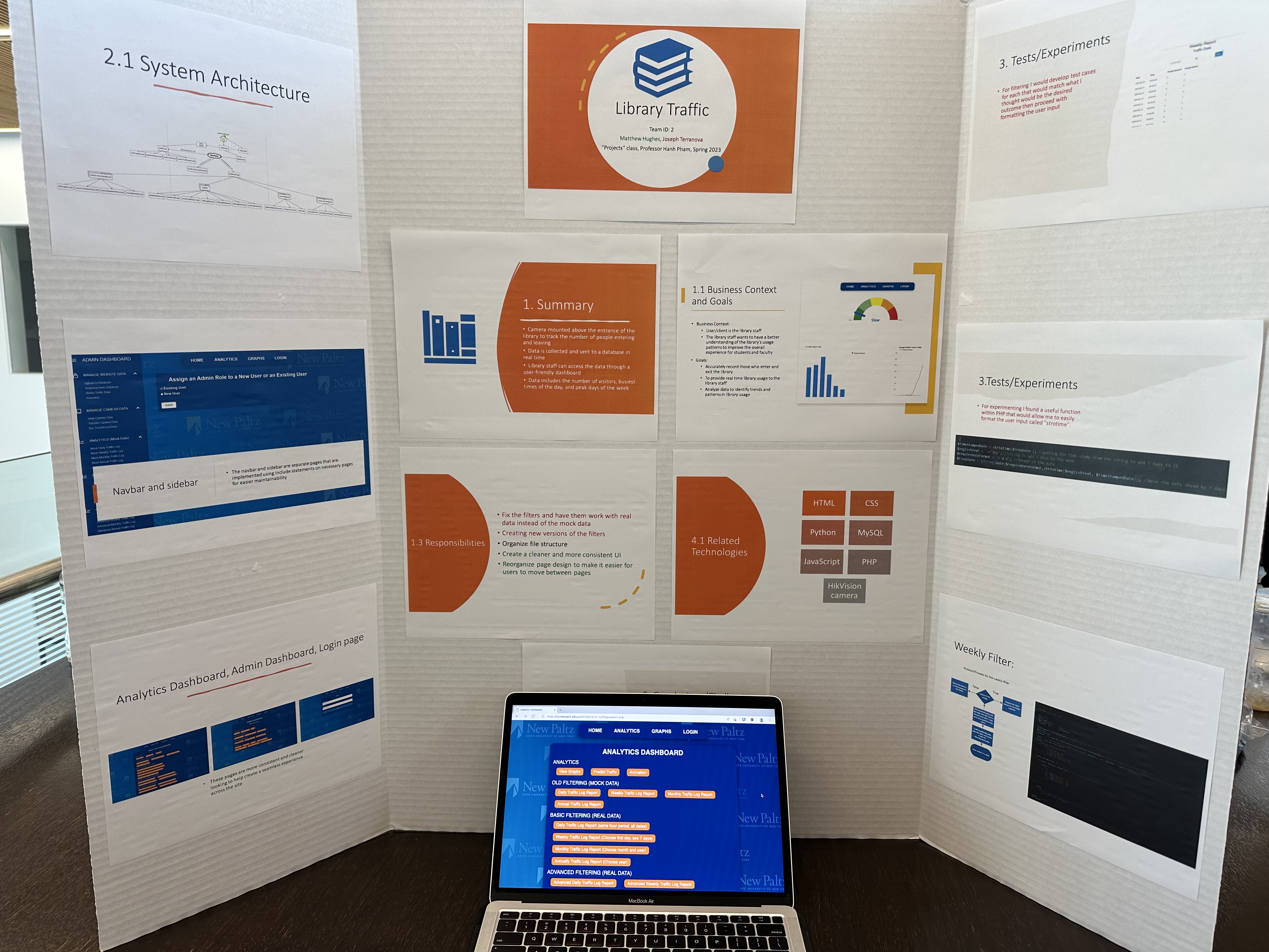 Screenshot from Matthew Hughes' senior capstone project